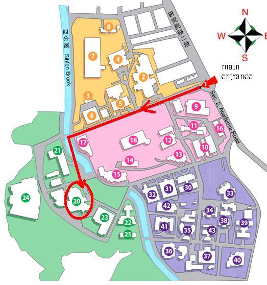 Map of Academia Sinica
